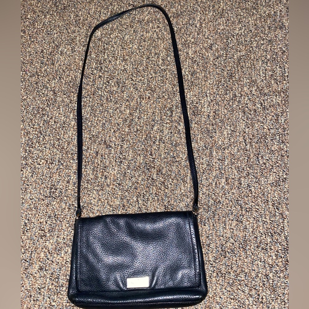 Kate spade minimalist black leather crossbody